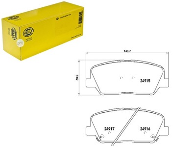 HELLA КОМПЛЕКТ - КОМПЛЕКТ КОЛОДОК ШАЛЬМІВНИХ [HELLA]