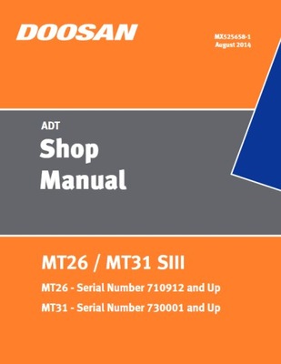 Doosan MT26 / MT31 SIII ADT Service Manual / Shop Manual