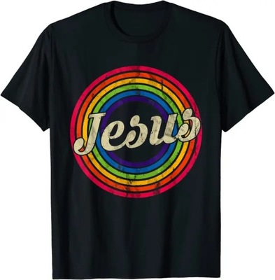 Koszulka NEW LIMITED Jesus Loves You Retro Vintage Style De T-Shirt