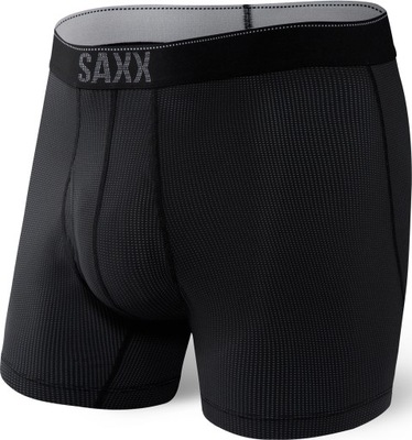 BOKSERKI MĘSKIE SAXX QUEST BOXER BRIEF FLY BLACK L