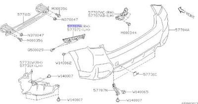 ŠLIAUŽIKLIS TVIRTINIMAS BUFERIO DEŠINYSIS GAL. SUBARU XV 2017- 