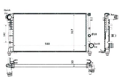 Nrf радиатор fiat panda 1,1/1,2 фото №1