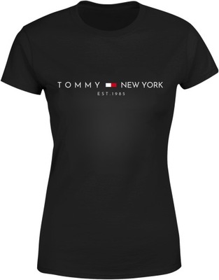Koszulka damska TOMMY NEW YORK EST.1985 czarna T-shirt damski
