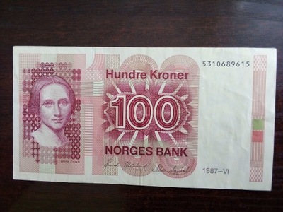 Banknot 100 koron Norwegia