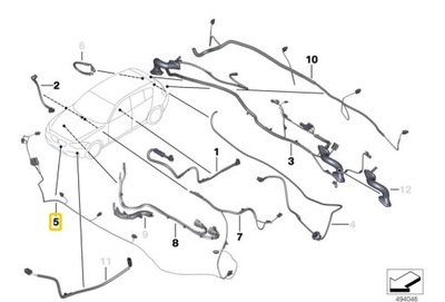 BMW F32 F33 F36 ПРОВОДКА ПАРКТРОНІК ПЕРЕД 9337191 OE