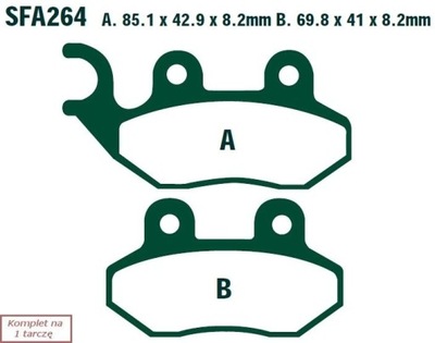 EBC ZAPATAS DE FRENADO PGO SYMPHONY 50 SR (4T) (10-14)/ LIBRA 50 (2T) (09)  