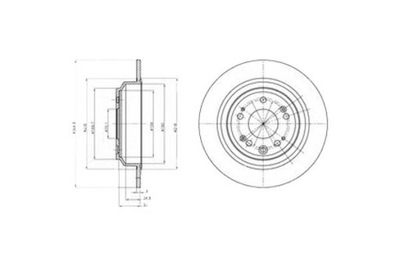 Delphi тормозные диски тормозные 2szt honda accord ix accor фото №1