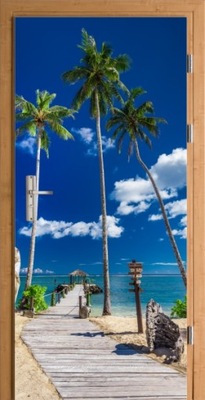 NAKLEJKA FOTOTAPETA na drzwi malediwy morze