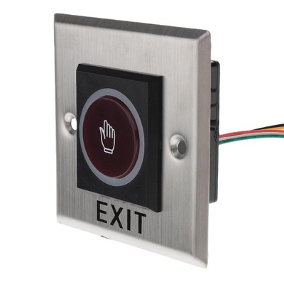 Wyjście do drzwi ze stali nierdzewnej na podczerwień Bez przycisku dotykowego Kontrola dostępu z diodą LED # K2