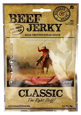 BEEF JERKY Suszona wołowina 50g przekąska do piwa CLASSIC