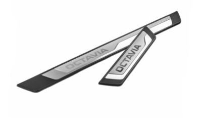 Декоративні накладки порогові накладки skoda octavia 4 iv фото №1