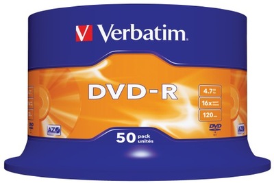 Płyta Verbatim DVD-R 4,7 GB 50 szt. AZO