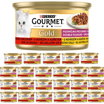 Gourmet Gold wołowina i kurczak w sosie 24x85g