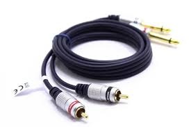 KABEL 2 x RCA - 2 x wtyk 6,3mm JACK mono 1,5m MK50