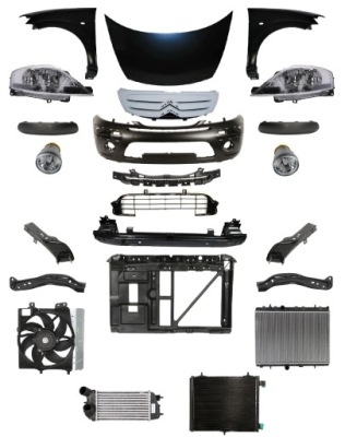 Citroen c3 05-10 перед капот бампер pas лампа фото №1