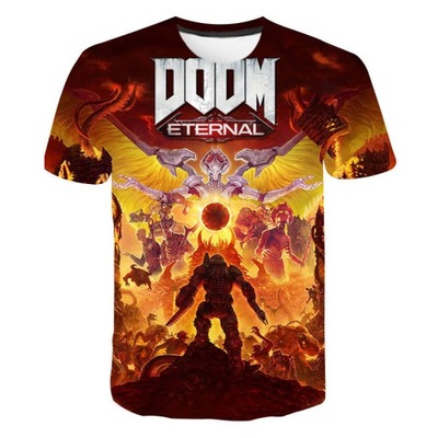 Doom Popular Shooting Game 3D Print T-shirt,A,4XL