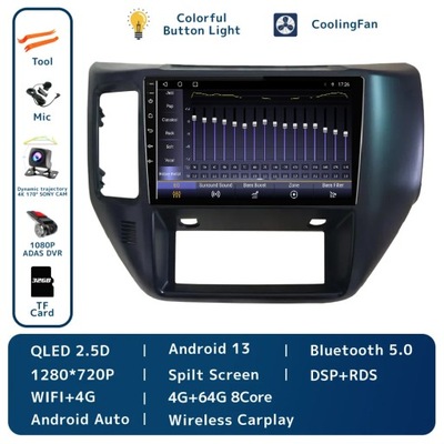 NAVEGACIÓN GPS PARA NISSAN PATROL 2004-2011 RADIO DE AUTOMÓVIL BEZPRZEWODOWE CARPLAY AUTO  