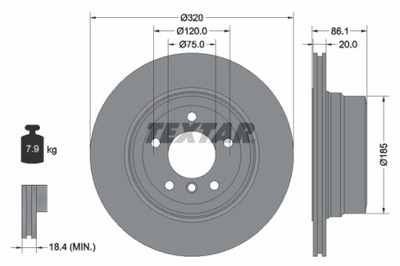 TEXTAR 92202003 DISCO DE FRENADO  