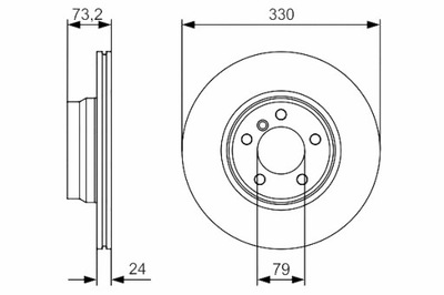 BOSCH ДИСКИ ТОРМОЗНЫЕ ТОРМОЗНЫЕ 2 ШТУКИ. ПЕРЕД BMW 2 F22 F87 2 F23 3 F30 F80 3