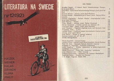 Literatura na świecie 12 (92) 1978 Haszek Weiner