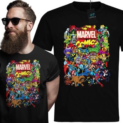 Koszulka Marvel Avengers Comic Ekipa Bohater L