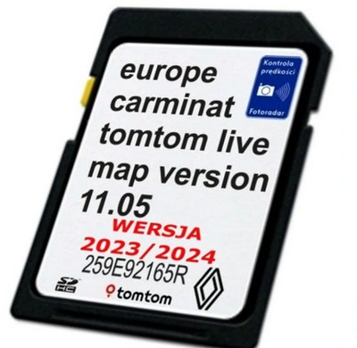 NAJNOWSZA MAPA RENAULT TOMTOM CARMINAT LIVE 2024 Europy 11.05 karta SD