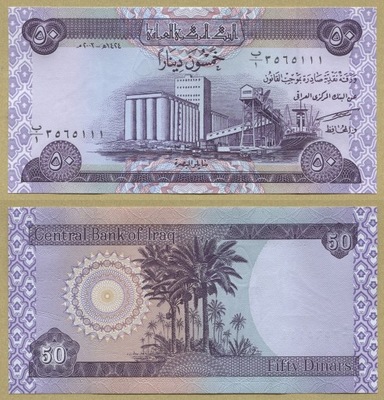 -- IRAK 50 DINARS 2003 B/1 P90 UNC