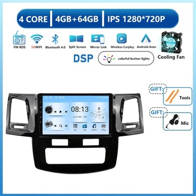 НАВИГАЦИЯ GPS К TOYOTA FORTUNER HILUX 2005-2014 STEREO ANDROID13 CARPLAY фото