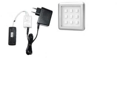 1 punktowe oświetlenie LED SQUARE RGB z pilotem