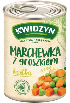 Kwidzyn Marchewka z groszkiem puszka 400 g