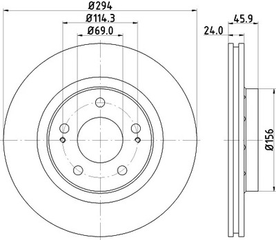 HELLA DISCO DE FRENADO 8DD 355 111-571  