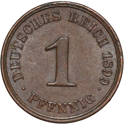 1 Pfennig 1899 J Ładna
