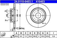 ATE DISKU STABDŽIŲ GAL. 255X10 P MAZDA MX-5 IV 15-/IV 16- 