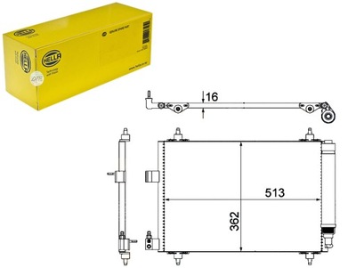 HELLA CONDENSADOR RADUADOR DE ACONDICIONADOR 6455FX 6455  