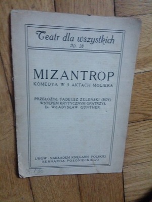 Mizantrop - Komedya - Molier / tłum Boy Żeleński