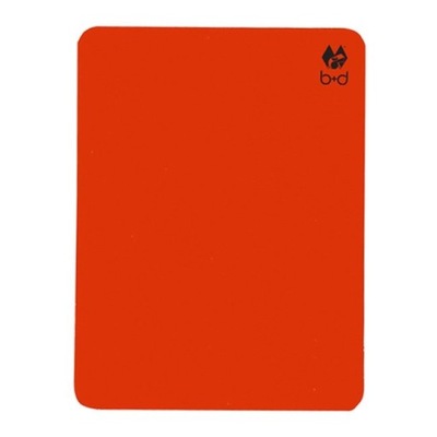 Czerwona kartka sędziowska B+D Rozmiar FIFA 10,5x7,5cm