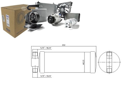 DESHUMECTADOR DE ACONDICIONADOR DAF 65 75 85 CF 65 CF 75 XF 105 11.6D-9.2D  