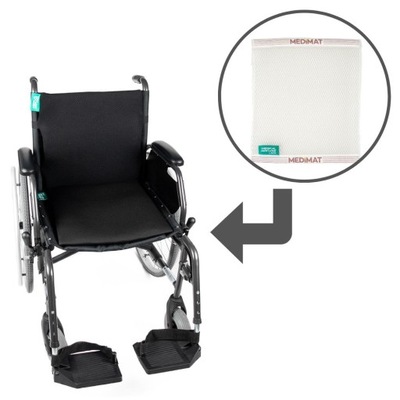Siedzisko do wózka inwalidzkiego 40x45 cm czarne
