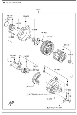 Генератор mazda cx-9 tc 2,5l turbo новый оригинальный номер фото №1