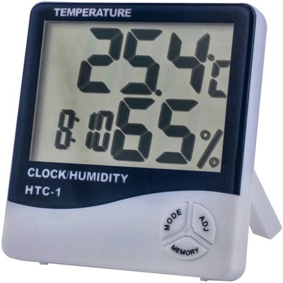 Stacja Pogody LCD Higrometr Termometr Zegar Data Czujnik Cyfrowy