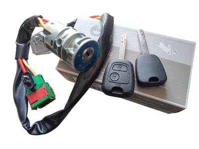 NUEVO COMPUESTA CERRADURA DE ENCENDIDO ACCIONAMIENTO 2 LLAVES PARA 1 CONTROL REMOTO CITROEN C2 C3 2002-  