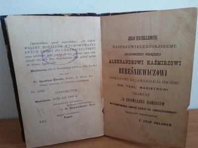 TRAKTAT Ksiądz MAKOWSKI DO Biskupa BEREŚNIEWICZA 1895rok.