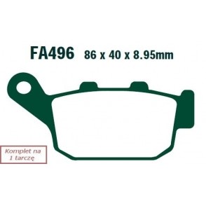 ZAPATAS DE FRENADO MOTO HONDA CBR 250 (ABS) (11-13) EBCFA496V  