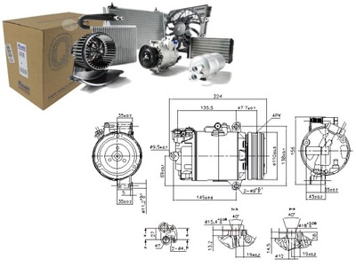 KOMPRESORIUS KONDICIONAVIMO BMW 3 E46 X3 E83 Z4 E85 Z4 E86 1.9-3.2 