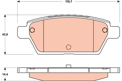 ZAPATAS DE FRENADO MAZDA PARTE TRASERA 6 2,3 02-07 GDB3517  