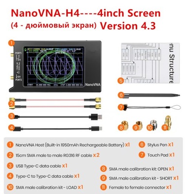 Styl NanoVNA-H4 2022 nowy analizator antenowy siec