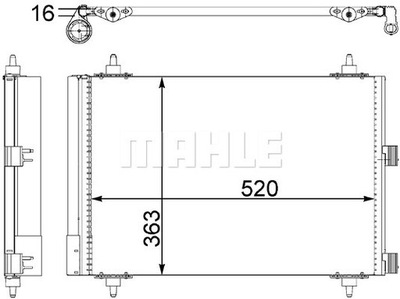 РАДІАТОР КОНДИЦІОНЕРА - КОНДЕНСАТОР, BEHR MAHLE AC 447 000S