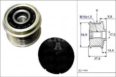 RUEDA POLEA ALTERNADOR KIA SORENTO 2,4 CWT 09- IN  