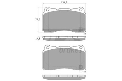 TOMEX BRAKES ZAPATAS DE FRENADO SUBARU IMPREZA WRX 01- PARTE DELANTERA  