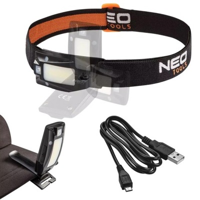 NEO ФОНАРИК ЛОБОВОЕ USB 180 LM COB LED (СВЕТОДИОД ) ДАТЧИК R.